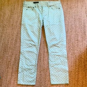 J crew matchstick polka dot jeans